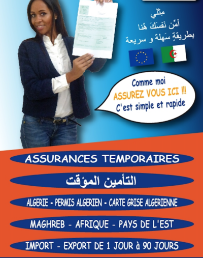 illustration assurance temporaire Algerie vers europe pour véhicules